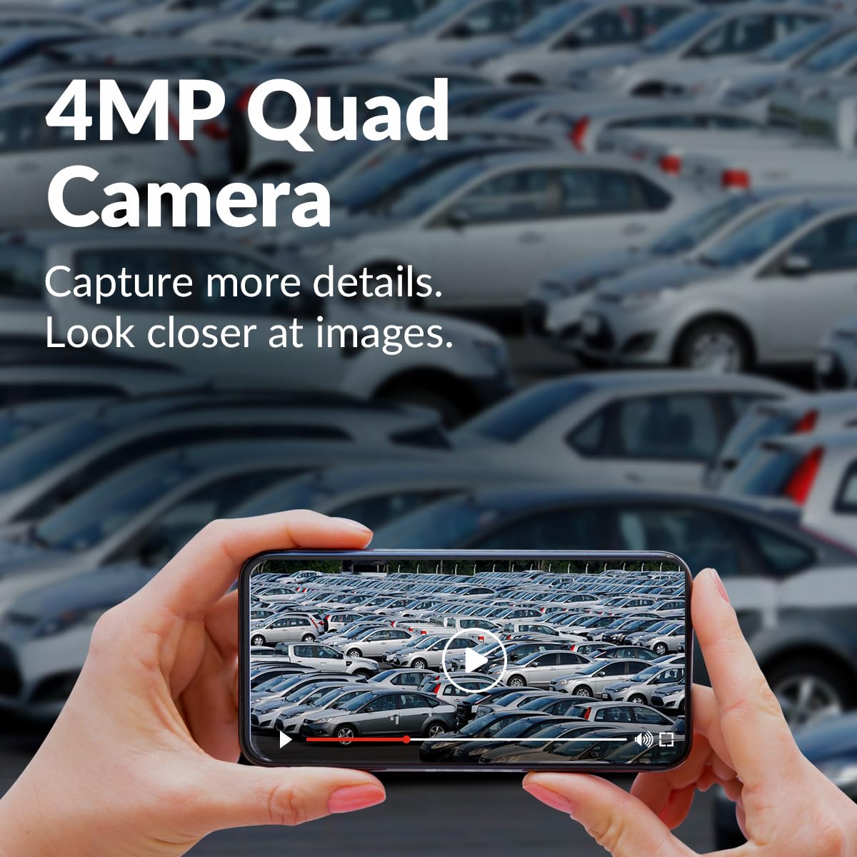 SafeView 4MP Wi-Fi Full-Color Outdoor Smart Security Camera – 360° Pan & Tilt, Two-Way Talk, Night Vision