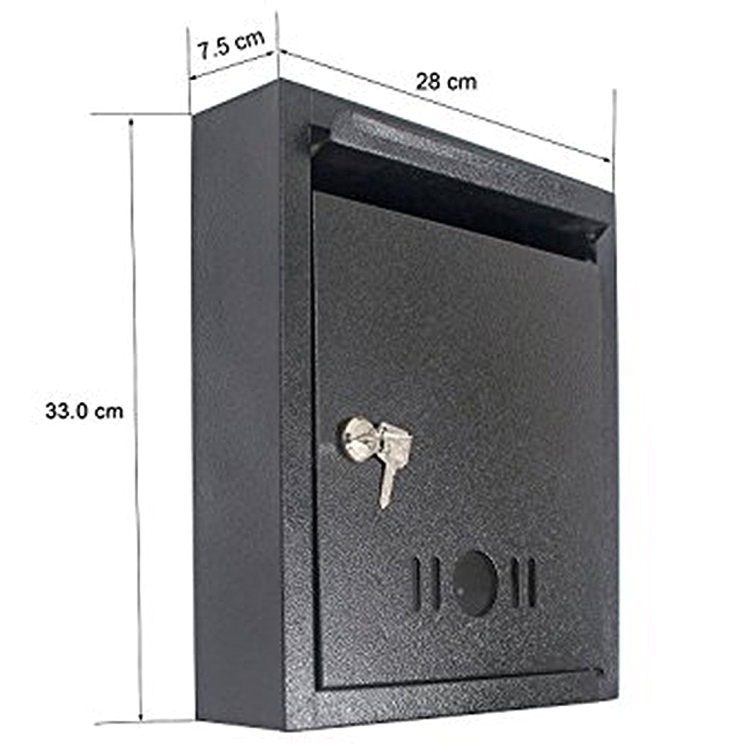 PostGuard Metal Letterbox – Sleek Black Mail Collection Box