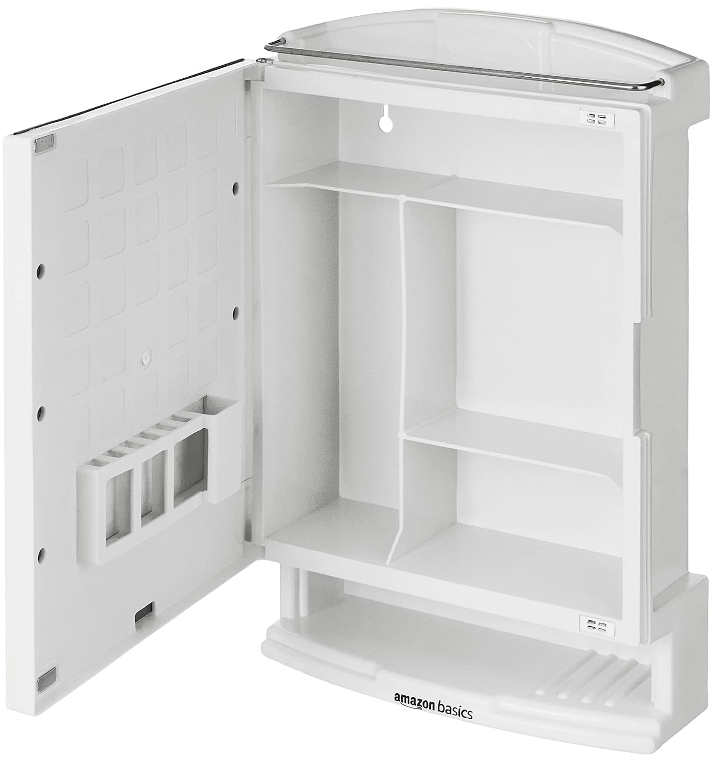 MirrorMate Small Wall-Mounted Plastic Cabinet – Multipurpose Storage with Mirror