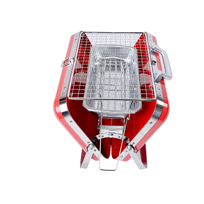 GrillMate Portable Charcoal BBQ – Stainless Steel with Tray, 5 Skewers & Hooks for Outdoor Tandoori Cooking