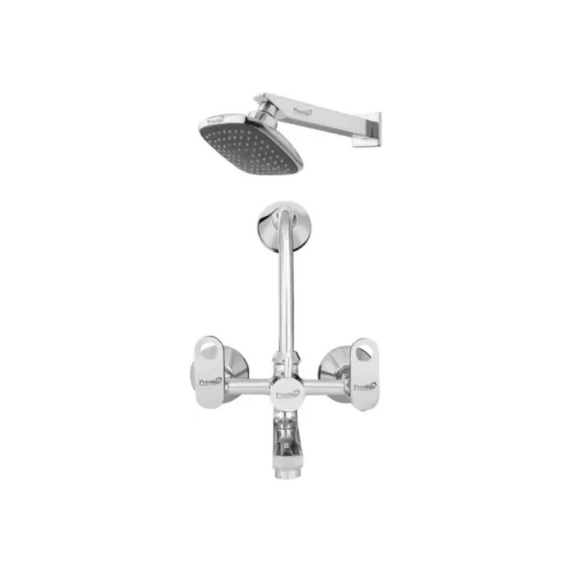 AquaPrime 2-Piece Wall Mixer – Brass, Chrome Finish, Wall-Mounted