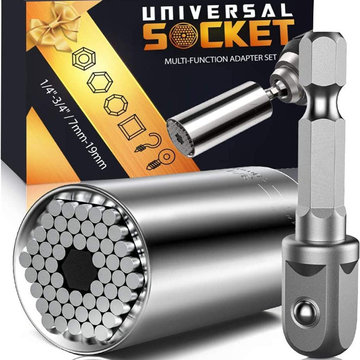 FlexiGrip Universal Wrench – Self-Adjusting Multi-Size Socket Tool for Regular & Irregular Screws