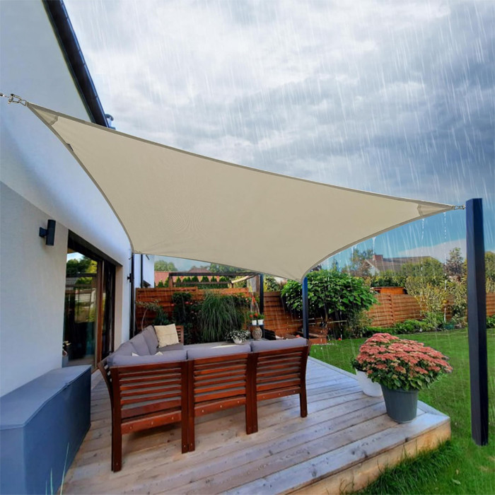 SunGuard 9x5 FT Waterproof Shade Sail – 90% UV Block for Outdoor Patio, Garden, Car Parking & Balcony