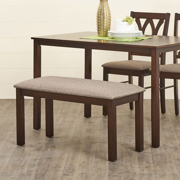 DineCraft Cornell Brown Rubberwood Dining Bench – Sturdy & Stylish Seating