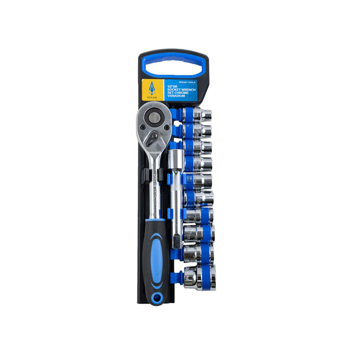 RatchetPro 12-Piece Cr-V Socket Set – Quick Release Ratchet, Extension Bar & 10 Sockets