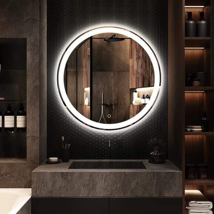 LumiMirror Modern Wall Mirror – Bathroom Vanity with Anti-Fog & Dimmable LED Lights
