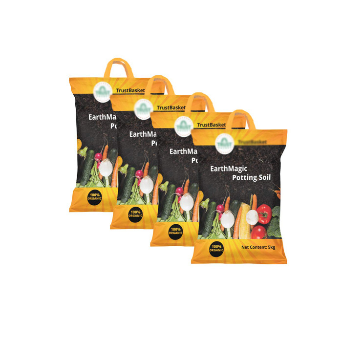 EcoGrow Premium Organic Potting Soil Mix – Enriched with Fertilizers, 20 KG