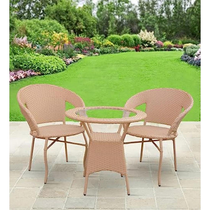 CozySet D-12 Indoor 2 Chair & 1 Table Furniture Set – Compact & Stylish