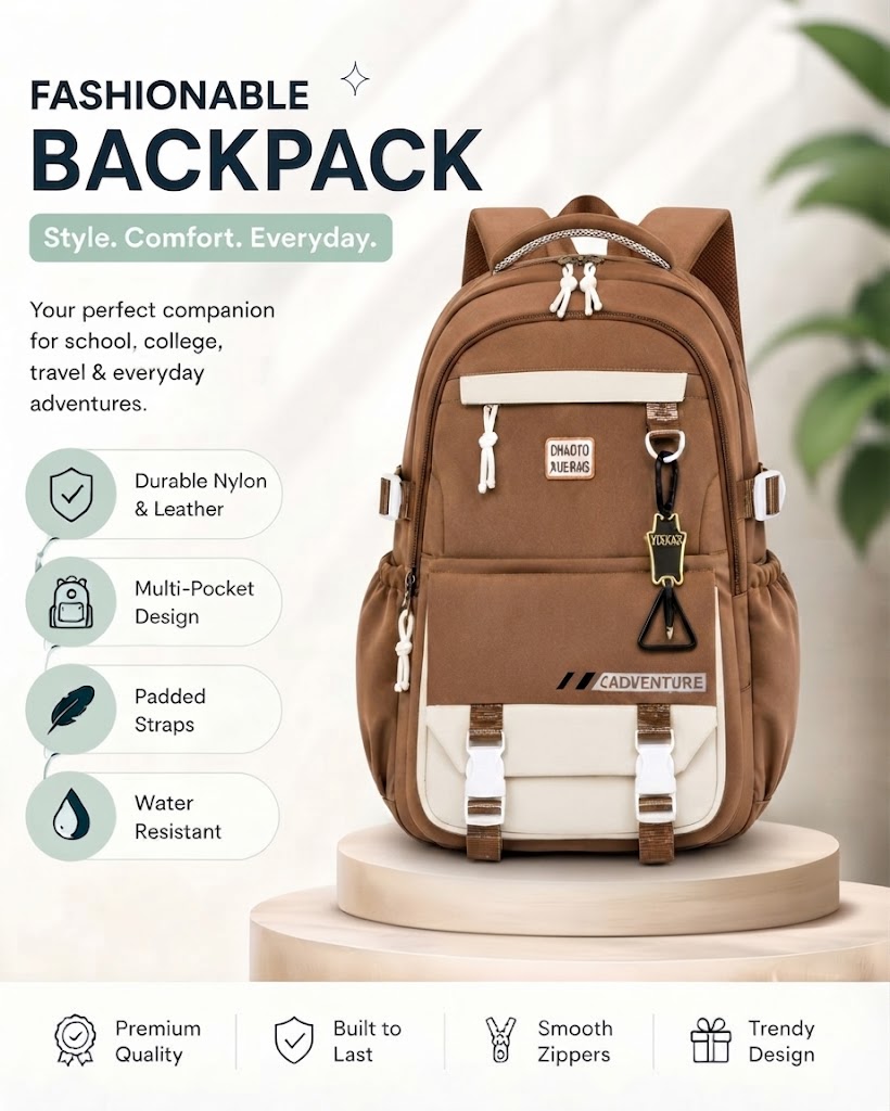 WALSON 30L Korean Laptop Backpack for Men  Women  Fits 17-Inch Laptop  Lightweight Water-Resistant Backpack for School College Office  Travel