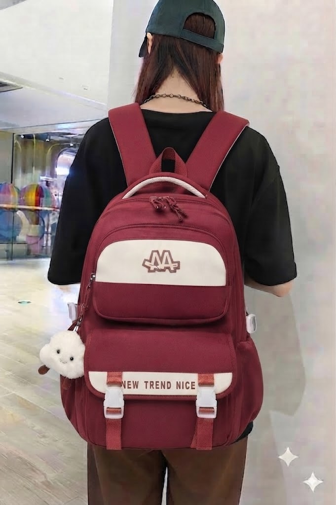 WALSON 30L Korean Laptop Backpack for Men Women Fits 17-Inch Laptop Lightweight Water-Resistant Backpack for School College Office Travel