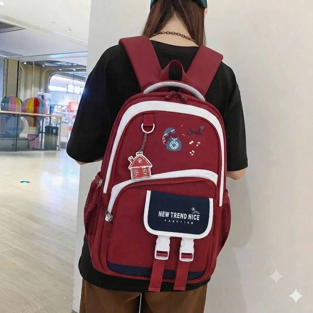 WALSON 30L Korean Laptop Backpack for Men Women Fits 17-Inch Laptop Lightweight Water-Resistant Backpack for School College Office Travel