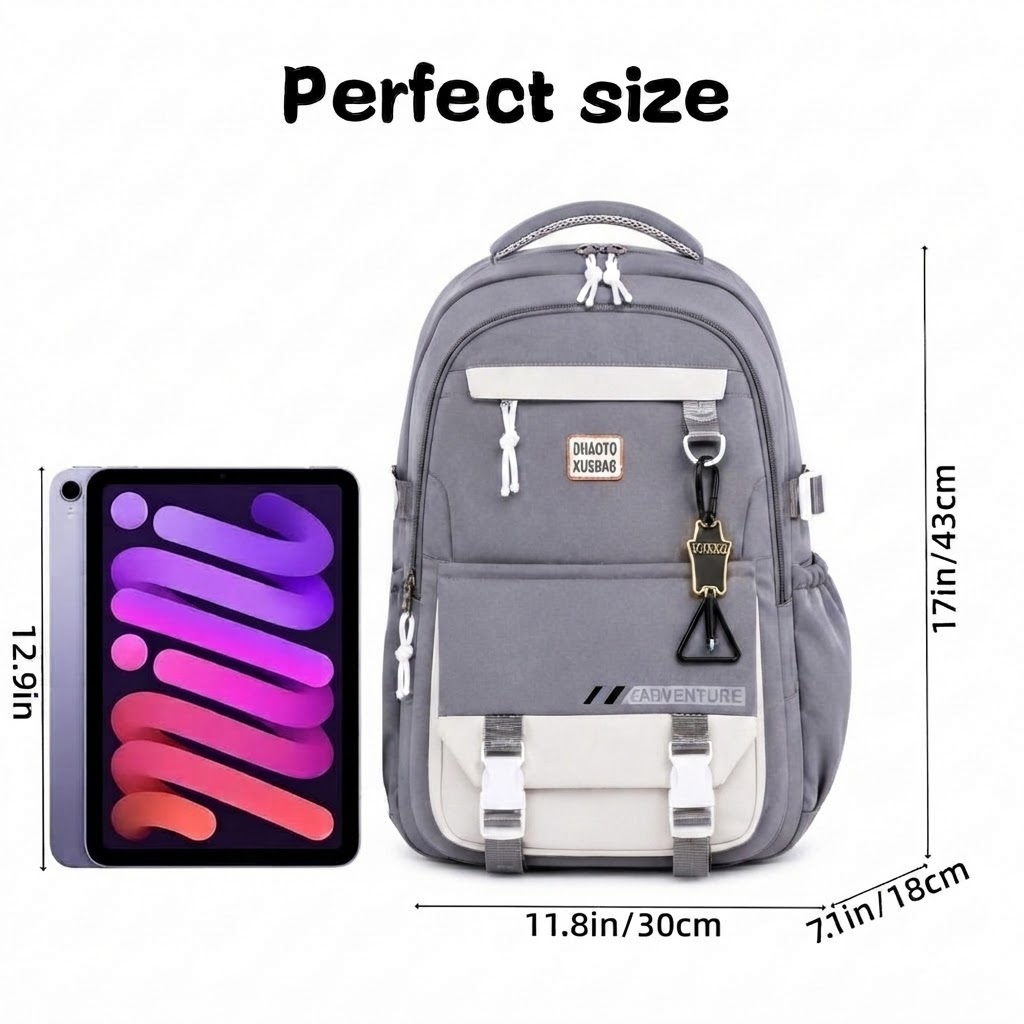 WALSON 30L Korean Laptop Backpack for Men  Women  Fits 17-Inch Laptop  Lightweight Water-Resistant Backpack for School College Office  Travel