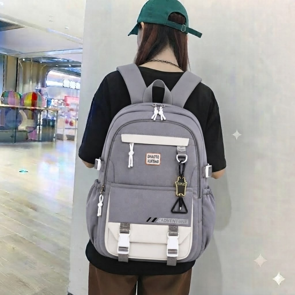 WALSON 30L Korean Laptop Backpack for Men  Women  Fits 17-Inch Laptop  Lightweight Water-Resistant Backpack for School College Office  Travel