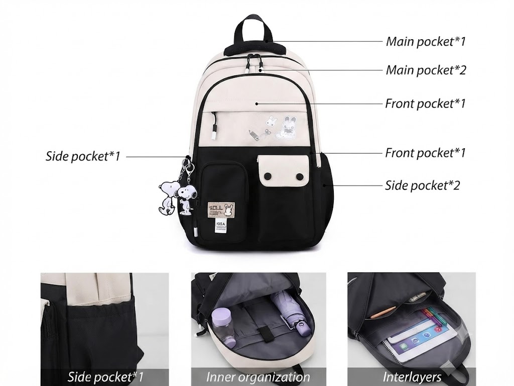 WALSON 30L Laptop Bag for Men  Women  Stylish Water-Resistant Backpack for School College Office  Travel  Fits 17-Inch Laptop