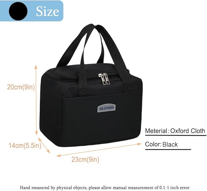 WALSON Insulated Lunch Bag  Leakproof Thermal Tiffin Tote for Men Women  Kids