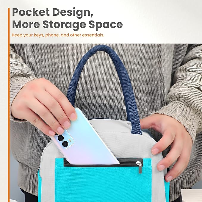 WALSON Insulated Lunch Bag  Leakproof Thermal Tiffin Tote for Men Women  Kids