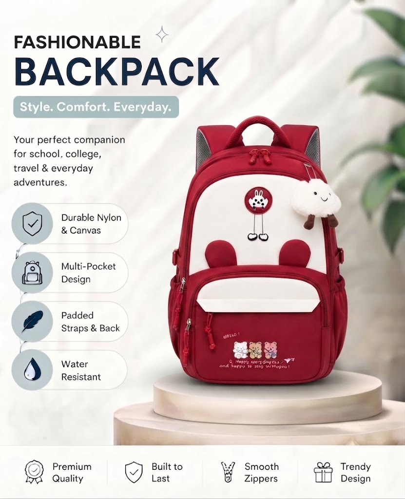 WALSON 30L Korean Laptop Backpack for Men  Women  Fits 17-Inch Laptop  Lightweight Water-Resistant Backpack for School College Office  Travel