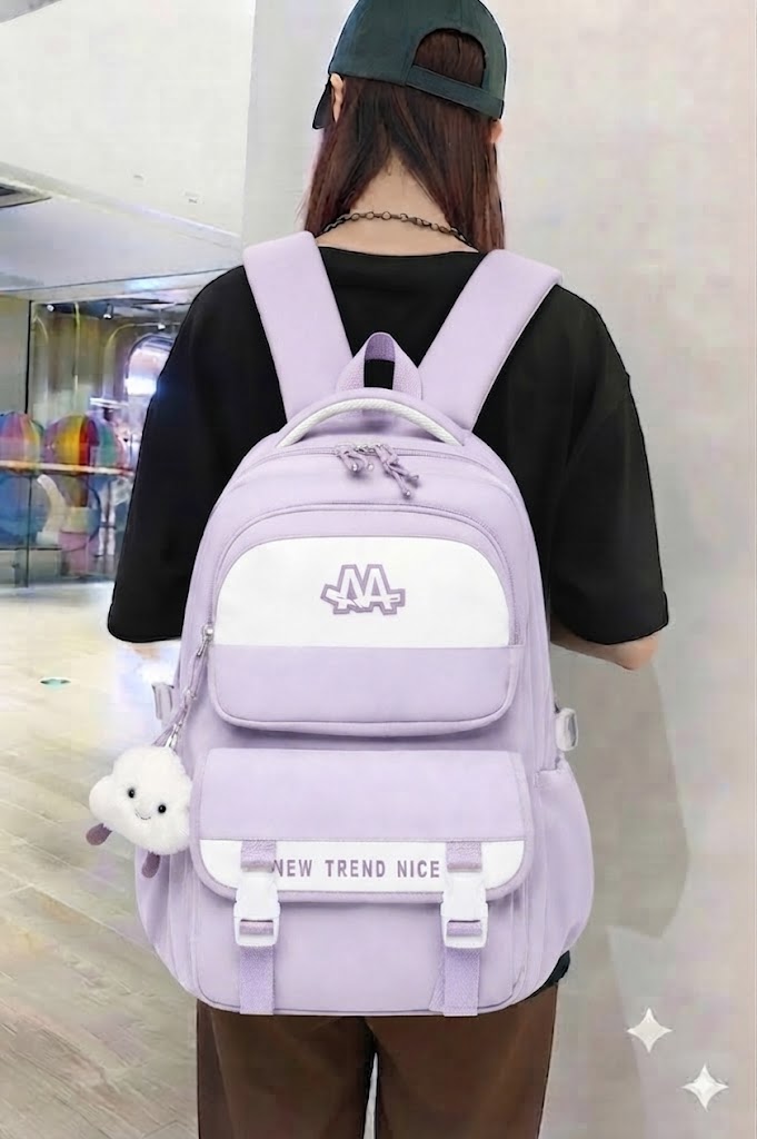 WALSON 30L Korean Laptop Backpack for Men Women Fits 17-Inch Laptop Lightweight Water-Resistant Backpack for School College Office Travel