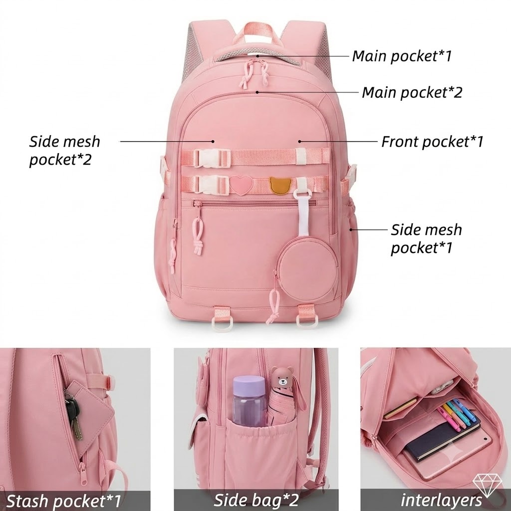 WALSON 30L Laptop Backpack for Men  Women  Fits 17 Inch Laptop  Water-Resistant School College Office  Travel Bag