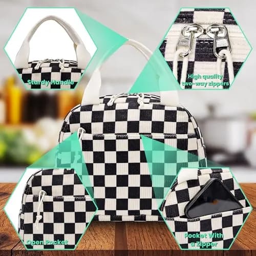 WALSON Insulated Lunch Bag Leakproof Thermal Tiffin Tote for Men Women Kids