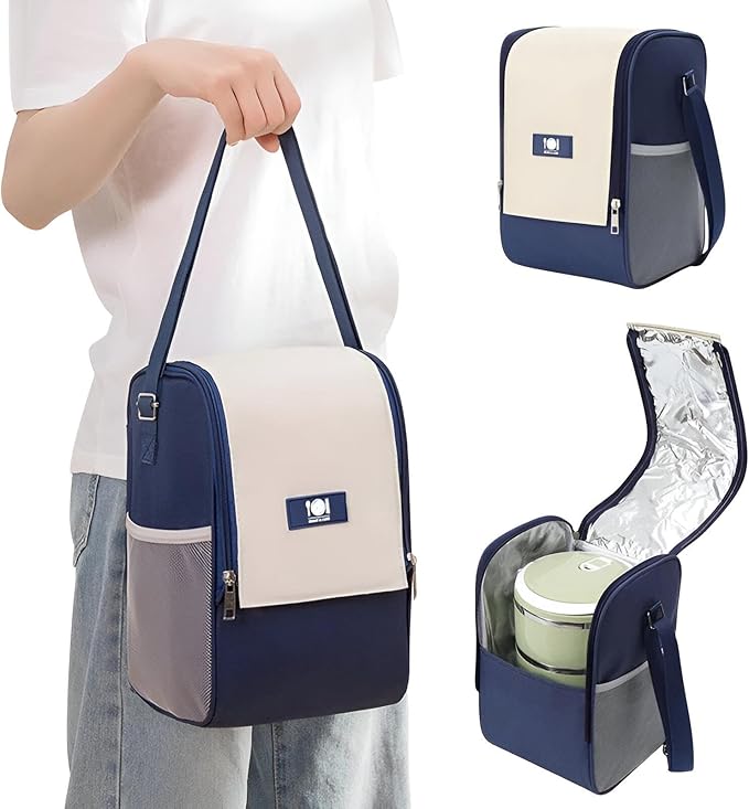 WALSON Insulated Lunch Bag  Leakproof Thermal Tiffin Tote for Men Women  Kids