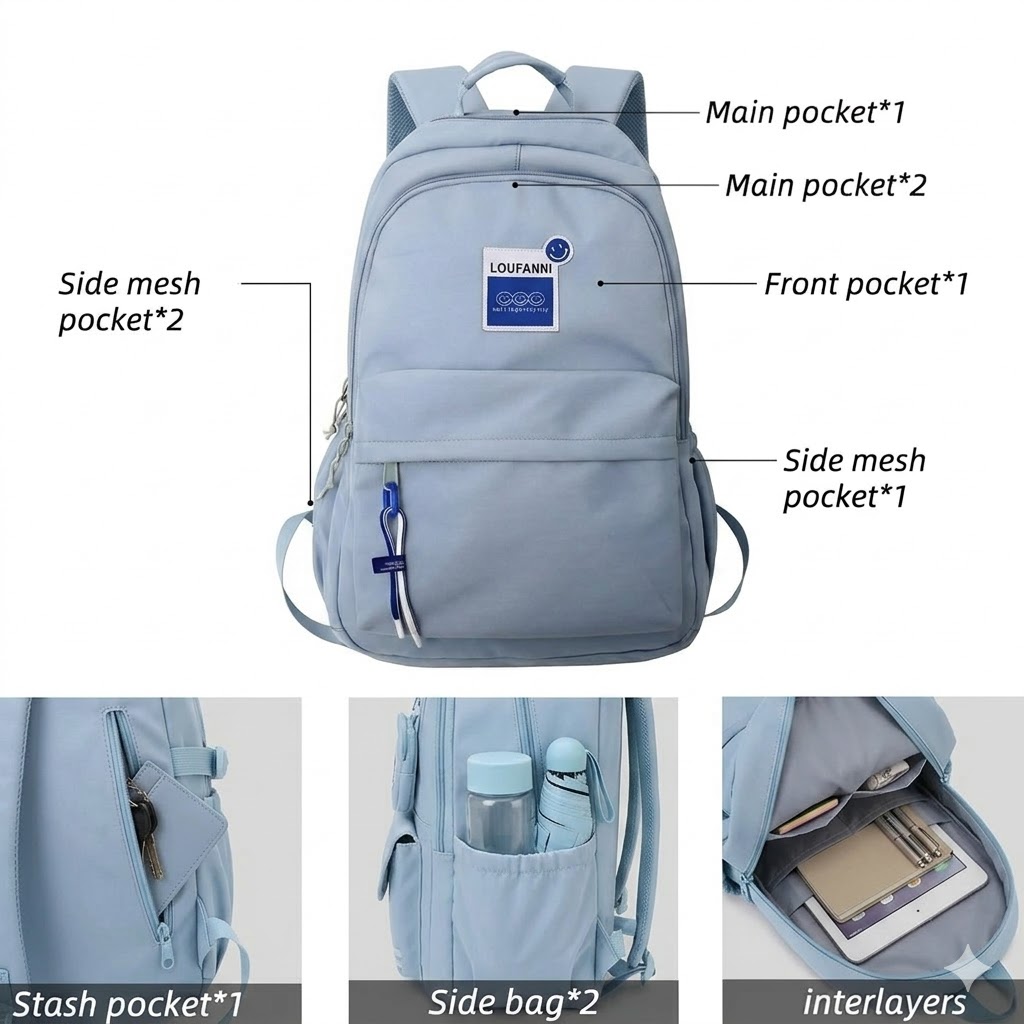 WALSON 30L Laptop Backpack for Men  Women  Fits 17 Inch Laptop  Water-Resistant School College Office  Travel Bag