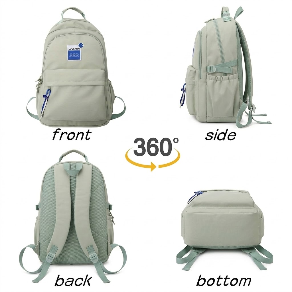 WALSON 30L Korean Backpack for Men Women Fits 17 Inch Laptop Bag Water-Resistant School College Office Travel Bag