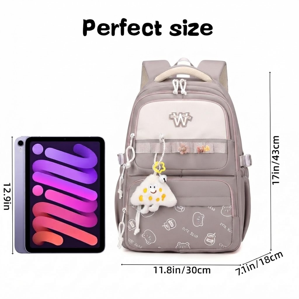 WALSON 30L Korean Laptop Backpack for Men  Women  Fits 17-Inch Laptop  Lightweight Water-Resistant Backpack for School College Office  Travel