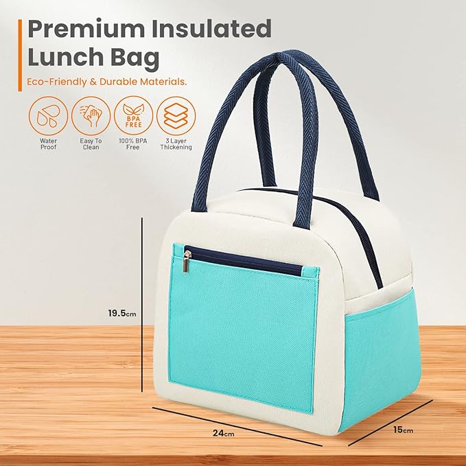WALSON Insulated Lunch Bag Leakproof Thermal Tiffin Tote for Men Women Kids