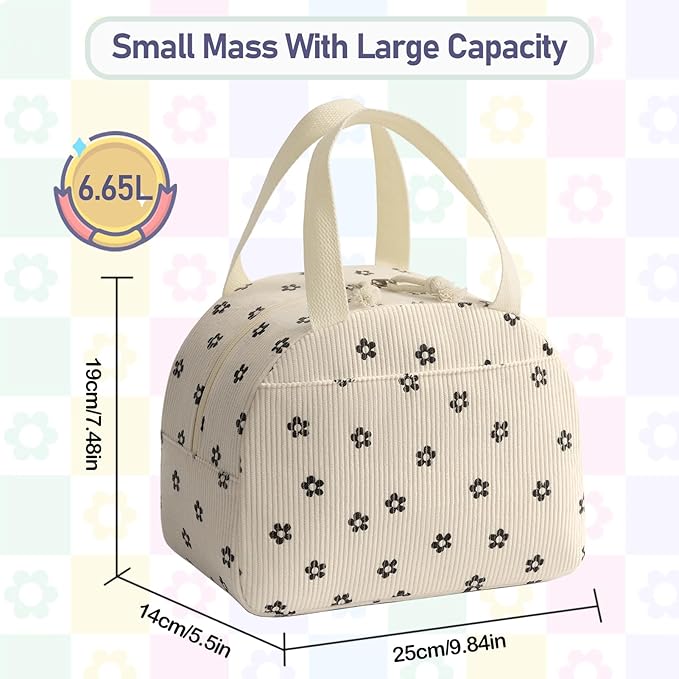WALSON Insulated Lunch Bag  Leakproof Thermal Tiffin Tote for Men Women  Kids