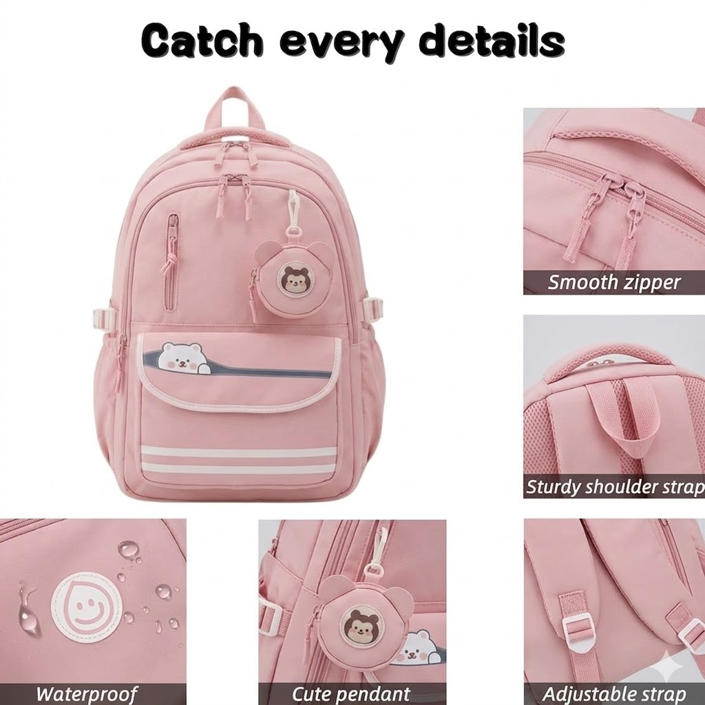 WALSON 30L Laptop Bag for Men  Women  Stylish Water-Resistant Backpack for School College Office  Travel  Fits 17-Inch Laptop