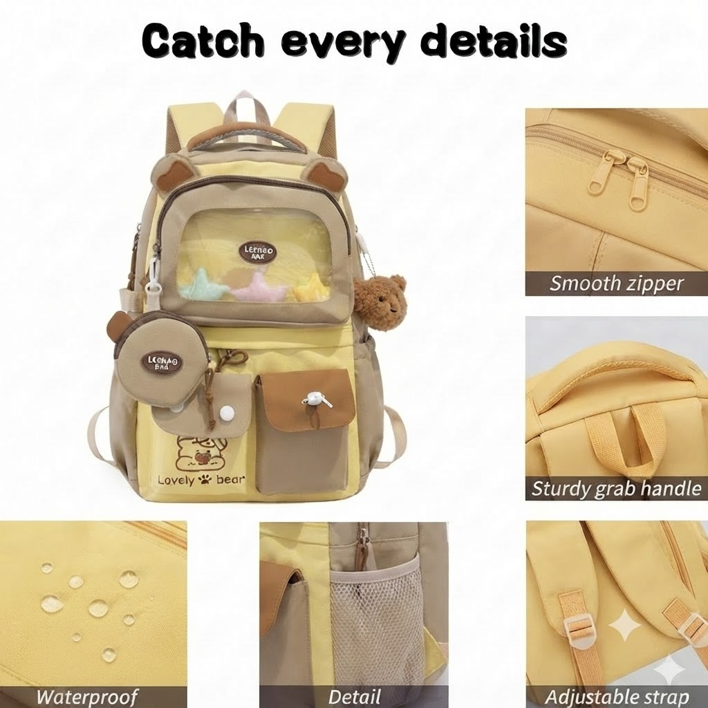 WALSON 30L Laptop Bag for Men Women Stylish Water-Resistant Backpack for School College Office Travel Fits 17-Inch Laptop