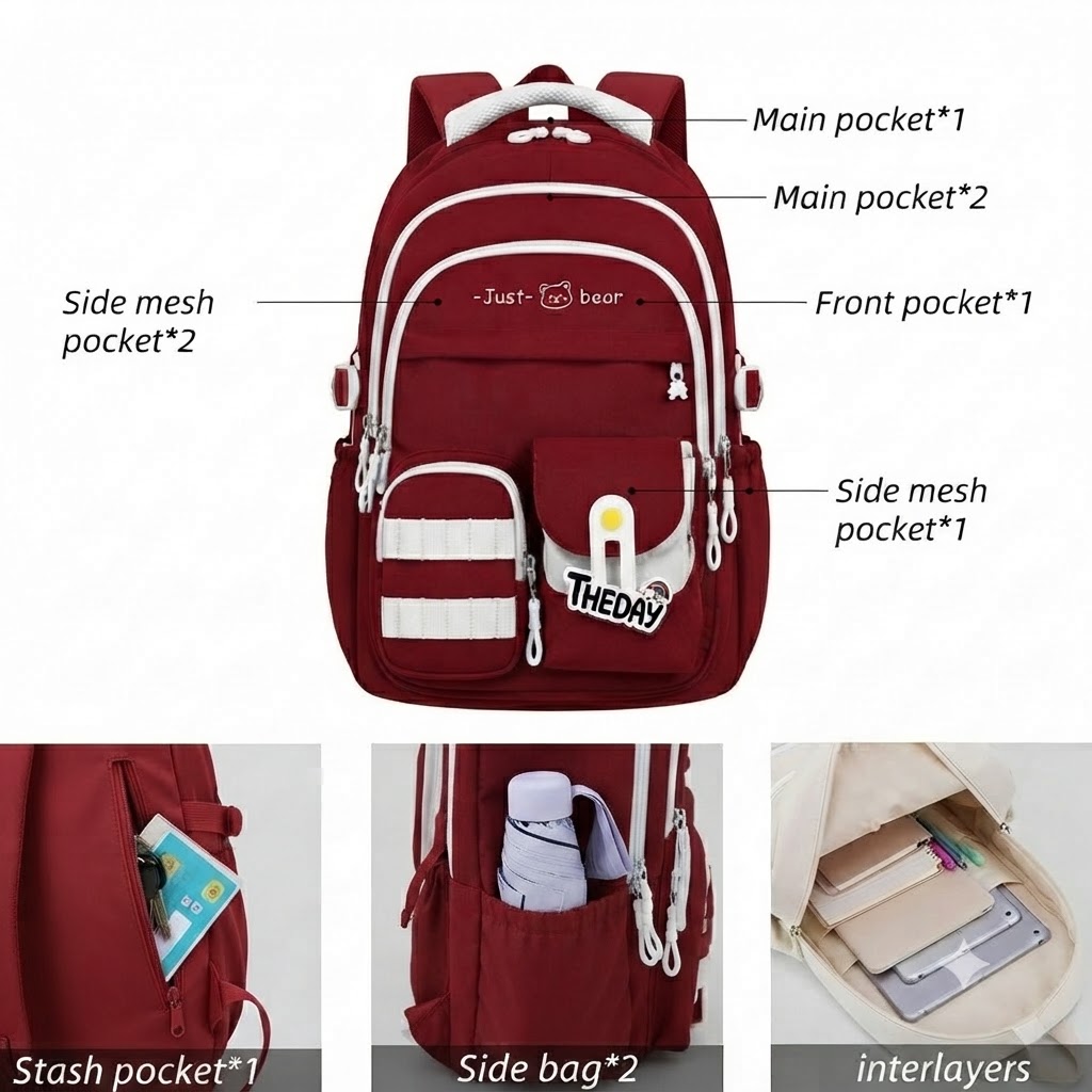 WALSON 30L Laptop Backpack for Men  Women  Fits 17 Inch Laptop  Water-Resistant School College Office  Travel Bag