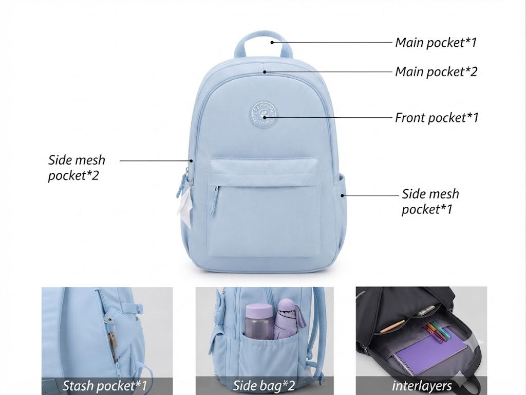 WALSON 30L Laptop Backpack for Men  Women  Fits 17 Inch Laptop  Water-Resistant School College Office  Travel Bag