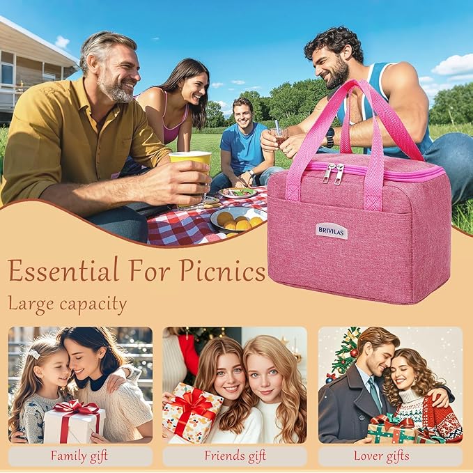 WALSON Insulated Lunch Bag Leakproof Thermal Tiffin Tote for Men Women Kids