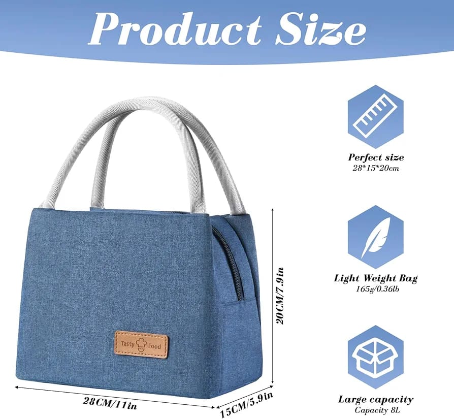 WALSON Insulated Lunch Bag Leakproof Thermal Tiffin Tote for Men Women Kids
