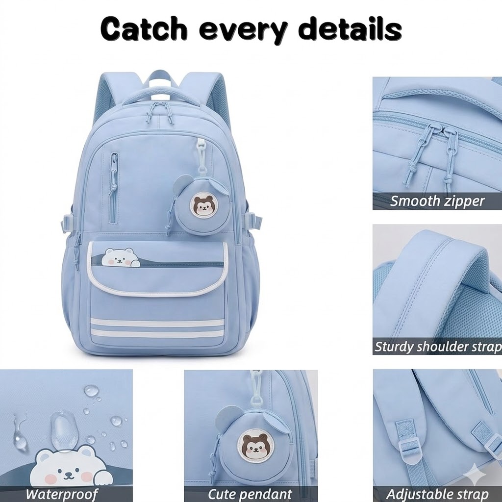 WALSON 30L Stylish Women Backpack for College Office  Travel  Waterproof 17-Inch Laptop Backpack for Girls  Casual School  Daily Use Bag
