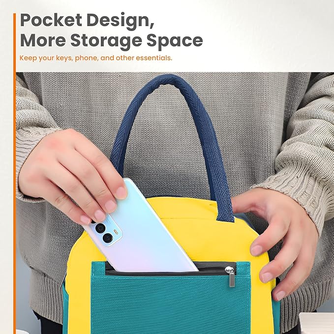 WALSON Insulated Lunch Bag  Leakproof Thermal Tiffin Tote for Men Women  Kids