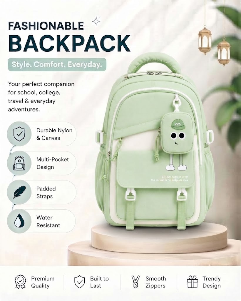 WALSON 30L Korean Laptop Backpack for Men Women Fits 17-Inch Laptop Lightweight Water-Resistant Backpack for School College Office Travel