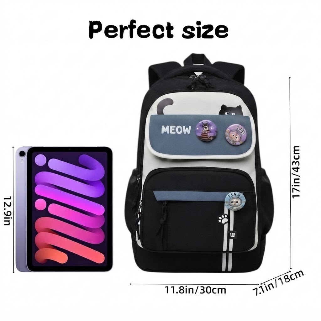 WALSON 30L Korean Laptop Backpack for Men  Women  Fits 17-Inch Laptop  Lightweight Water-Resistant Backpack for School College Office  Travel