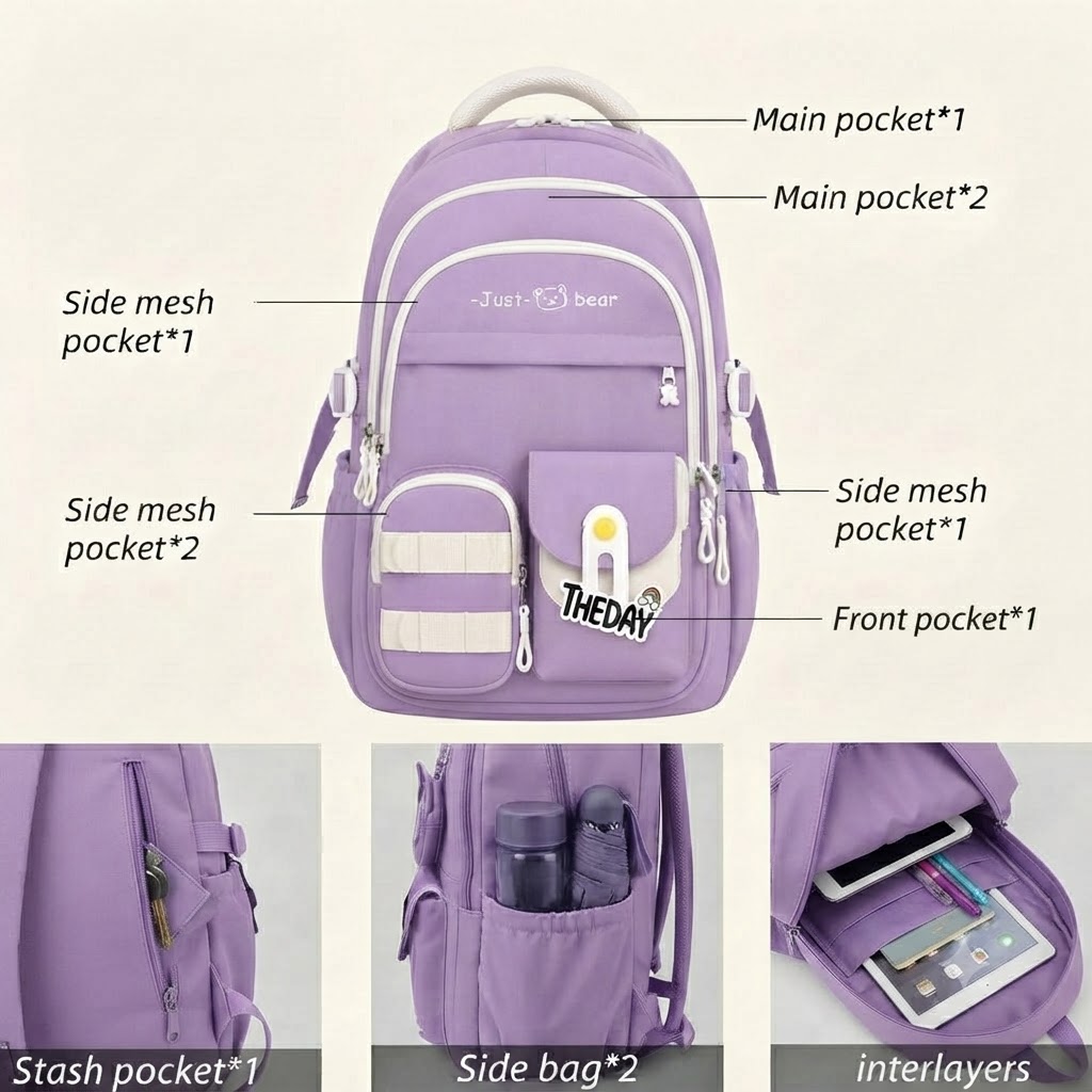 WALSON 30L Laptop Backpack for Men Women Fits 17 Inch Laptop Water-Resistant School College Office Travel Bag