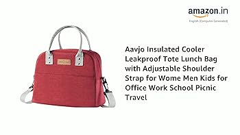 WALSON Insulated Lunch Bag  Leakproof Thermal Tiffin Tote for Men Women  Kids