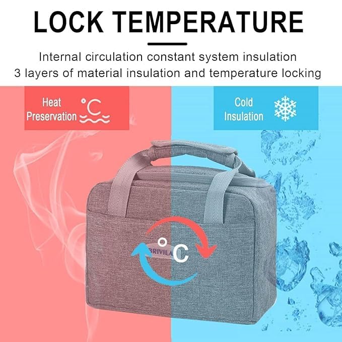 WALSON Insulated Lunch Bag  Leakproof Thermal Tiffin Tote for Men Women  Kids