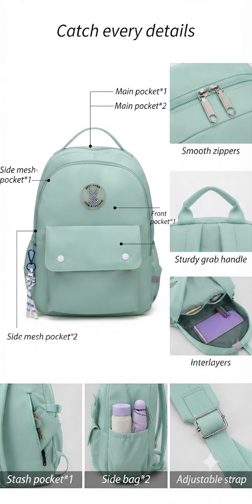 WALSON 30L Laptop Backpack for Men Women Fits 17 Inch Laptop Water-Resistant School College Office Travel Bag