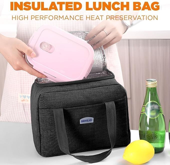 WALSON Insulated Lunch Bag Leakproof Thermal Tiffin Tote for Men Women Kids