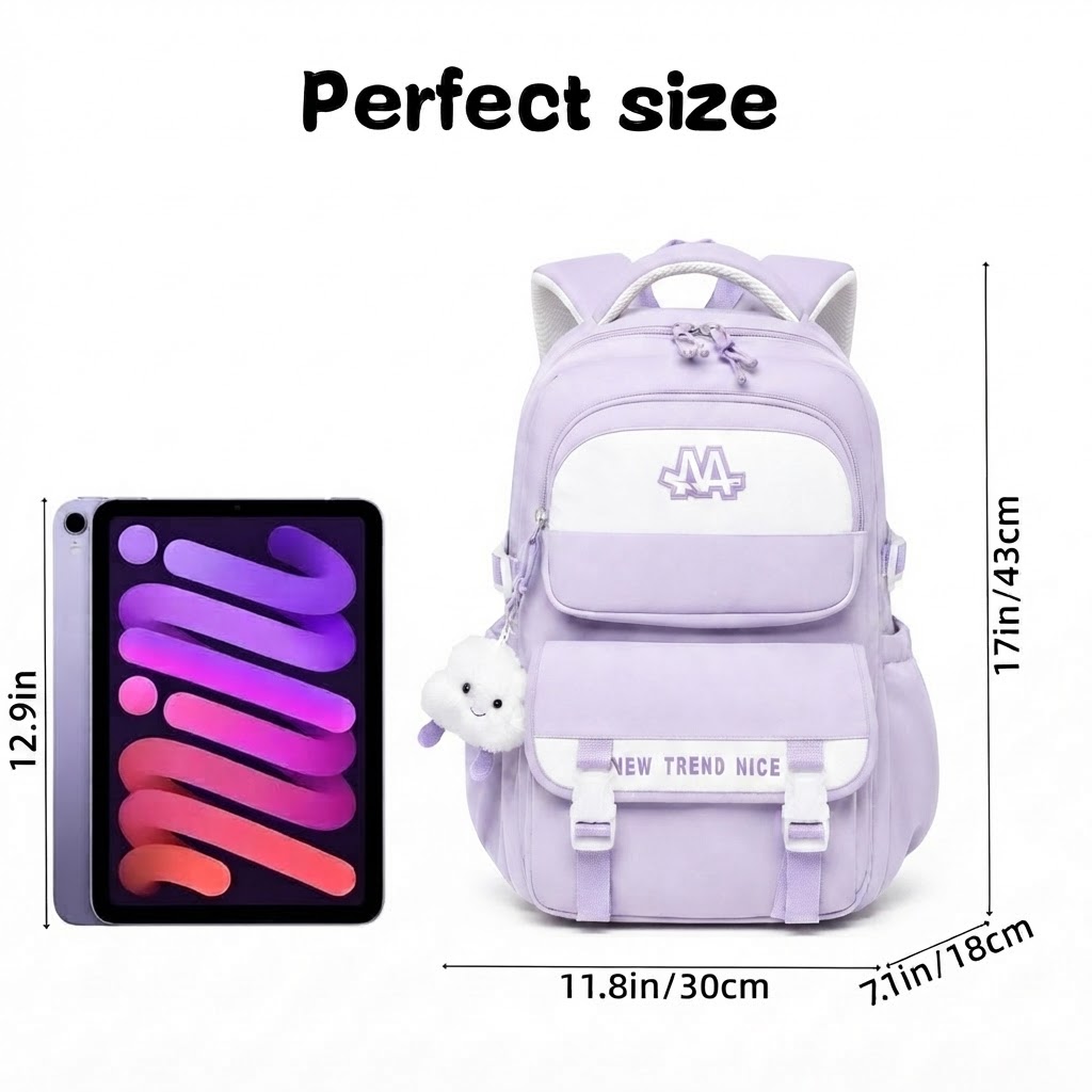 WALSON 30L Korean Laptop Backpack for Men  Women  Fits 17-Inch Laptop  Lightweight Water-Resistant Backpack for School College Office  Travel