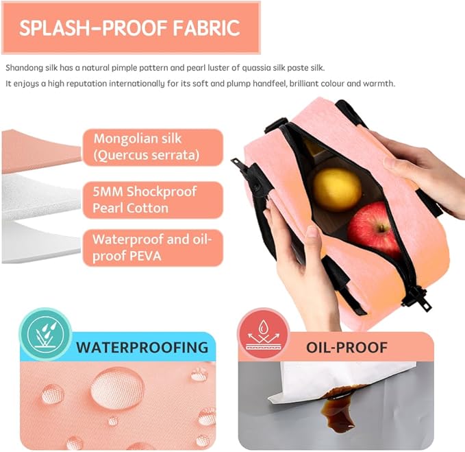 WALSON Insulated Lunch Bag  Leakproof Thermal Tiffin Tote for Men Women  Kids