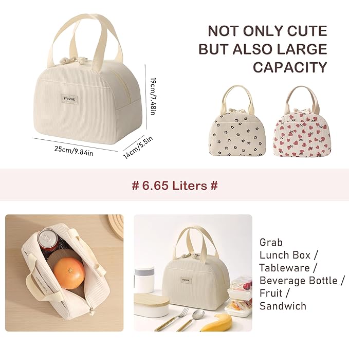 WALSON Insulated Lunch Bag Leakproof Thermal Tiffin Tote for Men Women Kids