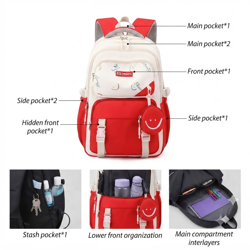 WALSON 30L Laptop Bag for Men  Women  Stylish Water-Resistant Backpack for School College Office  Travel  Fits 17-Inch Laptop