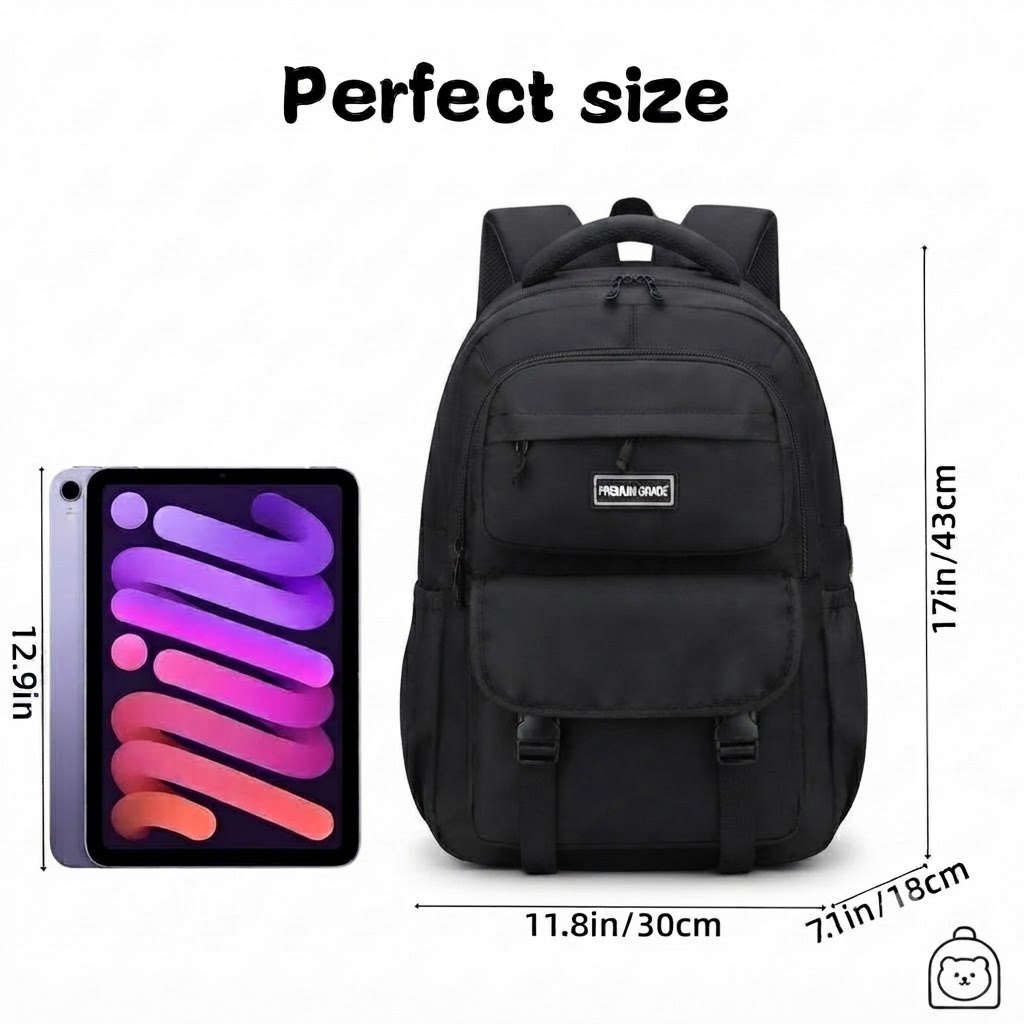WALSON 30L Laptop Backpack for Men  Women  Fits 17 Inch Laptop  Water-Resistant School College Office  Travel Bag